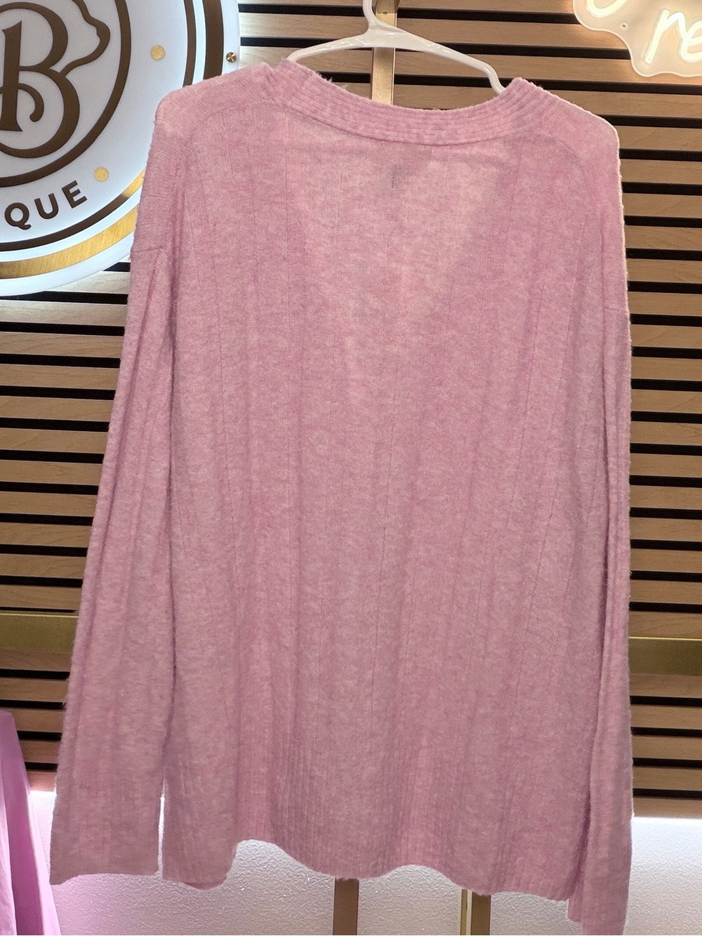 Universal Thread Pink Button-Front V-Neck Cardigan - Picture 3 of 5